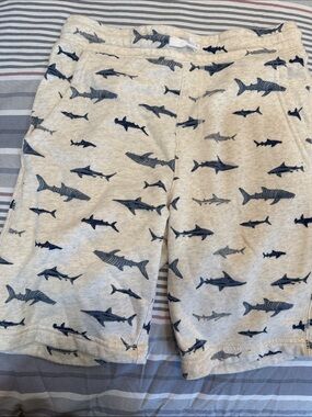 Old Navy Gray Shark Print Kids Shorts - Blue Sharks